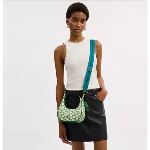 Coach Carmen Mini Crossbody Bag With Floral Print Kelly Multi CBI58 NWT - Picture 7 of 11